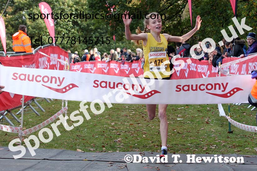 Girls under-13s 2021 National Cross Country Relays, Berry Hill Park, Mansfield. Photo: David T. Hewitson/Sports for All Pics